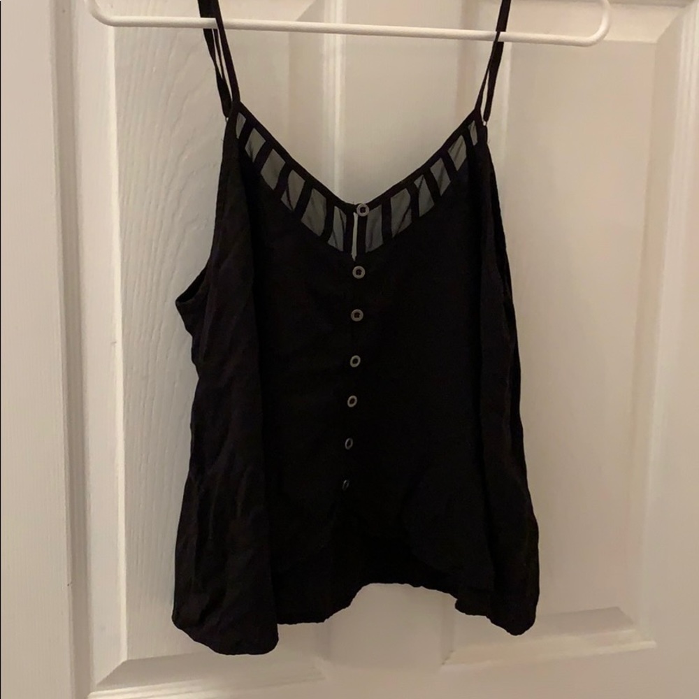 Black button camisole
